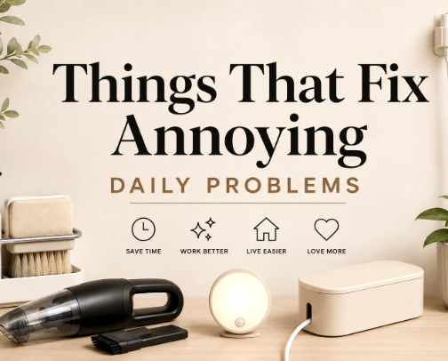 Things That Fix Annoying Daily Problems cover photo collage