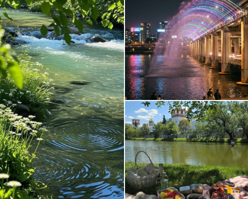 Nature and lifestyle aesthetic cover photo collage