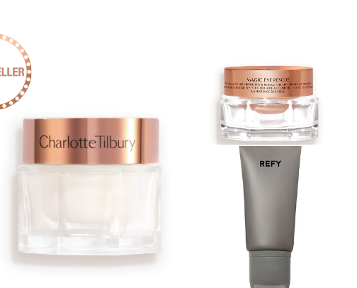 Beauty products for glam 40+ cover photo collage