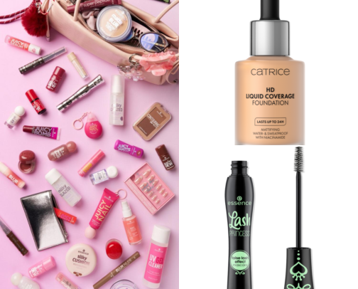 Autumn make up product cover photo collage