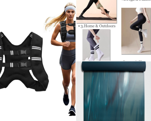 Fit @ home 🏋 or on the go 🏃‍♂️ cover photo collage