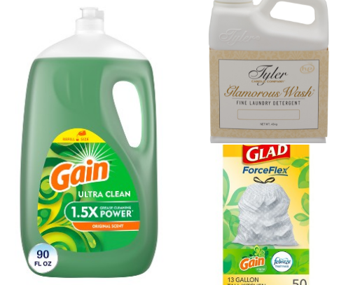 Cleaning products for home cover photo collage