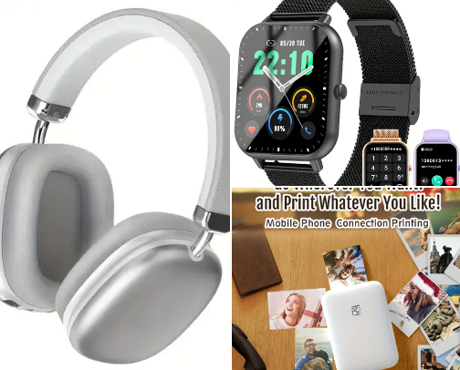 Affordable Electronics👆🏻👆🏻
up to 60% of on Temu cover photo collage