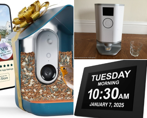 13 Best Senior-Friendly Tech Gifts (That Won’t Require a 24/7 Help Desk) cover photo collage