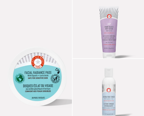 First Aid Beauty cover photo collage