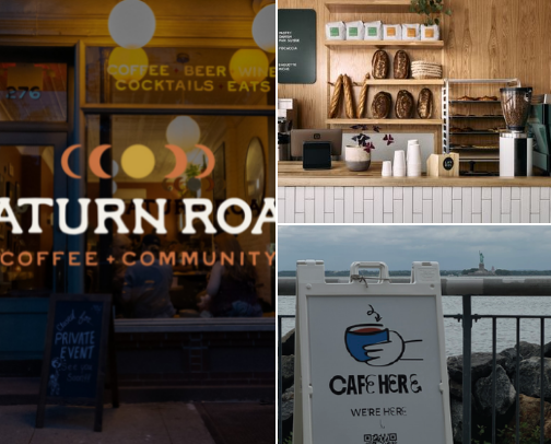 🤎☕️ NYC coffee shops I love ☕️🤎 cover photo collage