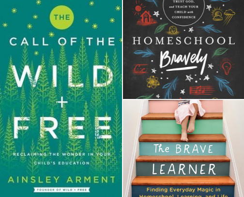 Homeschool Books That Inspire, Guide, and Ground You cover photo collage