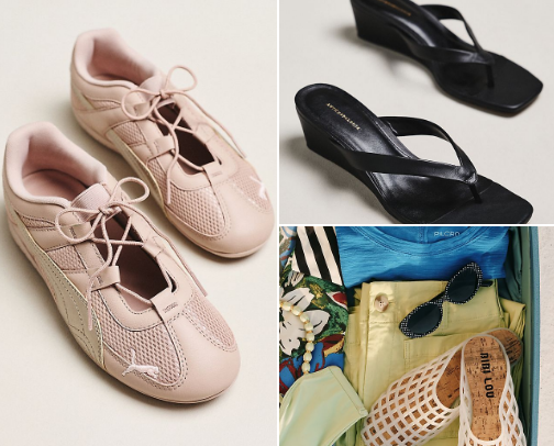 Current Spring Shoe Rotation: Trendy It Girl Shoes, Chic Outfit Essentials cover photo collage