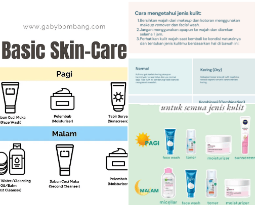 Recomend and tips Skincare cover photo collage