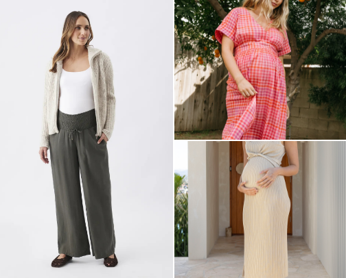 Dressing the bump but still serving looks!  Effortlessly cute outfit ideas for every stage of pregnancy — because maternity style should feel soft, stylish, and confidence-boosting, not boring! cover photo collage