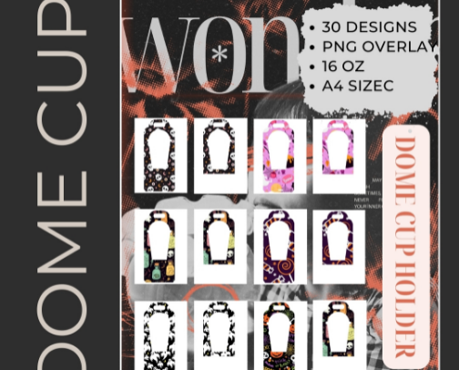 DOME CUP HOLDER - HALLOWEEN THEME cover photo collage