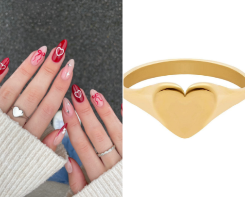 ✨♥️ hearts and bows nails cover photo collage