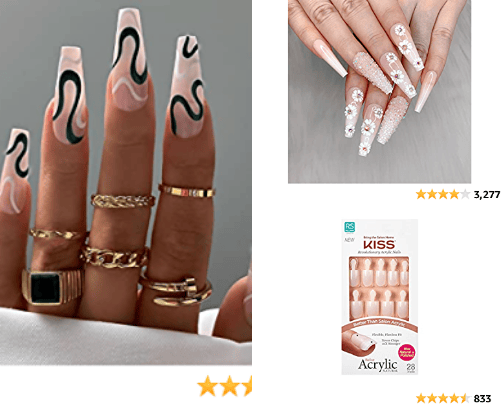 Affordable Press Ons from Amazon cover photo collage
