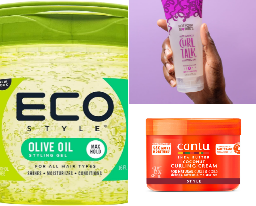 My Fav Curly Hair Products                           ⋆౨ৎ˚💇🏻‍♀️🫧⟡˖ ࣪!!! cover photo collage