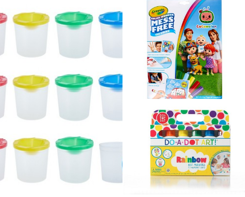 Art supplies for kids cover photo collage