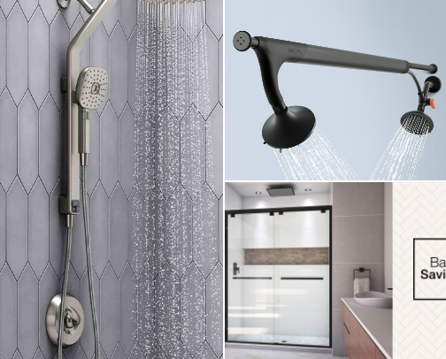Shower  system cover photo collage