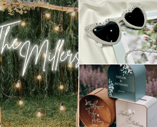 Wedding day cover photo collage