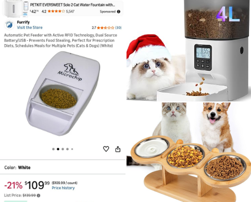 Cat fun & feeding time cover photo collage