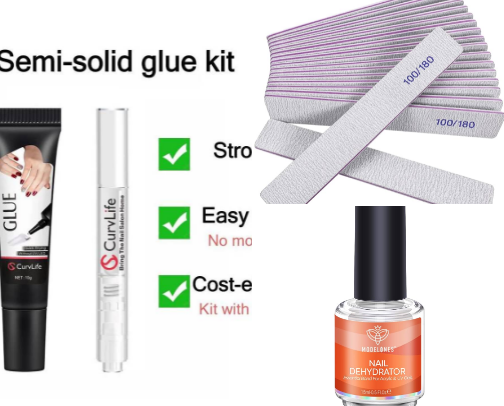 Press on nail must haves cover photo collage