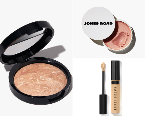 Beauty products for sensitive, mature skin cover photo collage