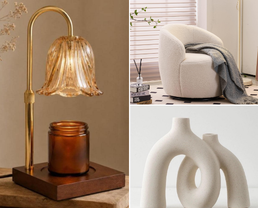 Aesthetic Modern Living Room Finds cover photo collage
