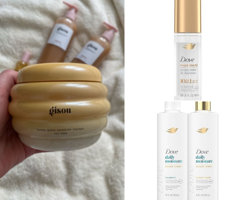 Hair products recs from a oily scalp/dry ends girly ✨ cover photo collage