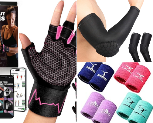 Gym Essentials That Improve Your Workout Section 💪🏻By Making It Easier And More Comfortable🏋🏻‍♀️ cover photo collage