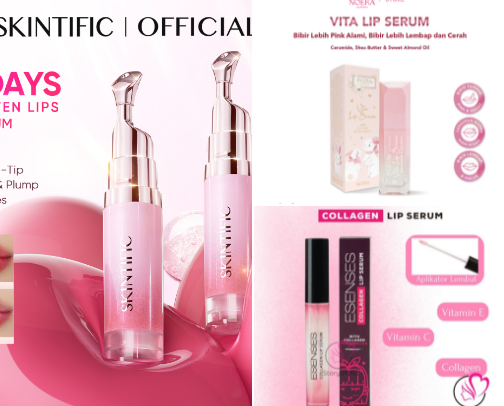 Lip Serum Terbaik Yang Mengatasi bibir kering keronta & pecah2 cover photo collage