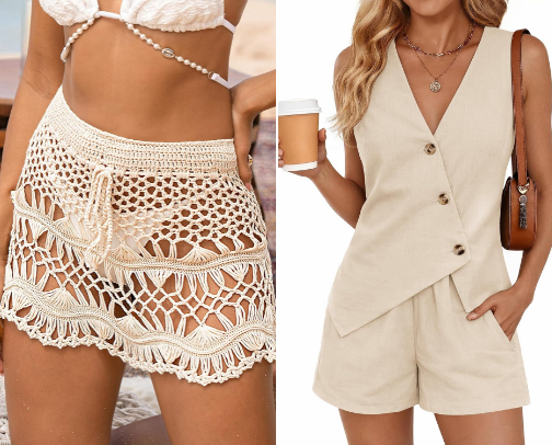Vacation outfits cover photo collage