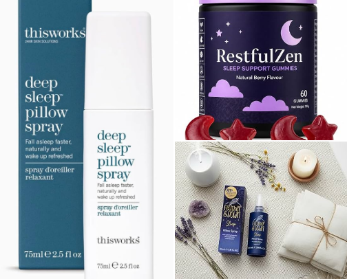 Can’t Sleep? My Favourite Perimenopause Sleep Essentials cover photo collage