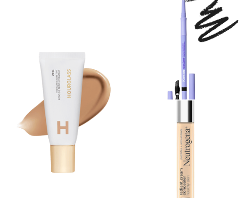 Makeup bag essentials cover photo collage