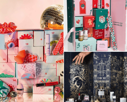 Advent Christmas calanders cover photo collage
