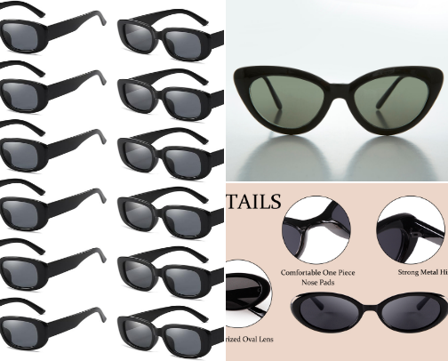 Aesthetic & Timeless Sunglasses cover photo collage