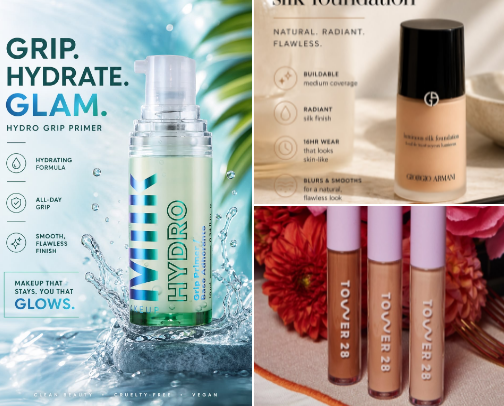 Glowy Makeup Essentials for My Dry Skin cover photo collage