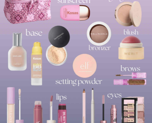 What’s in my makeup bag as a summer💄☀️ (Cool-toned and low/non-toxic) cover photo collage