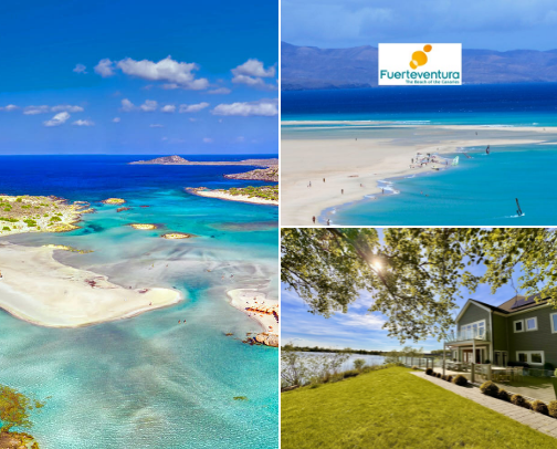 great holiday destinations ☀️🌊 cover photo collage