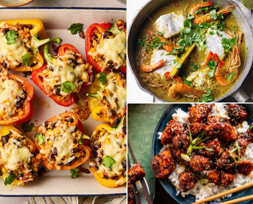 The "Too Tired to Cook" Collection cover photo collage