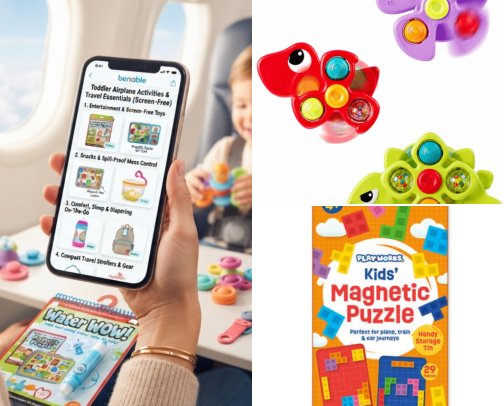 Toddler Airplane Activities & Travel Essentials (Screen-Free) cover photo collage