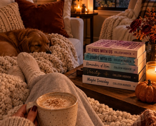 Cozy & healing books 📚 cover photo collage