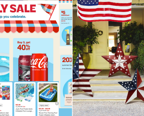 4th of July cover photo collage