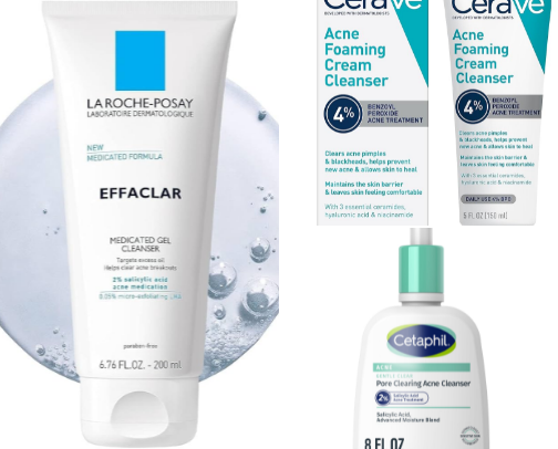 16 Best Men's Face Washes for Sensitive & Acne-Prone Skin (Dermatologist-Recommended) ✨ cover photo collage