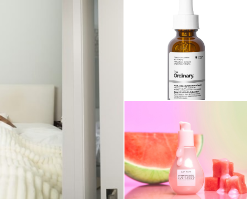 Skincare routine cover photo collage