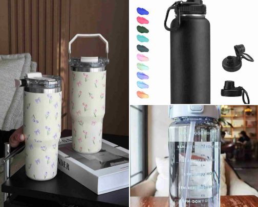 Cute drink-ware cover photo collage