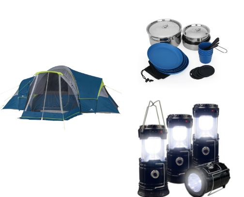 Camping Gear Essentials For Beginners cover photo collage