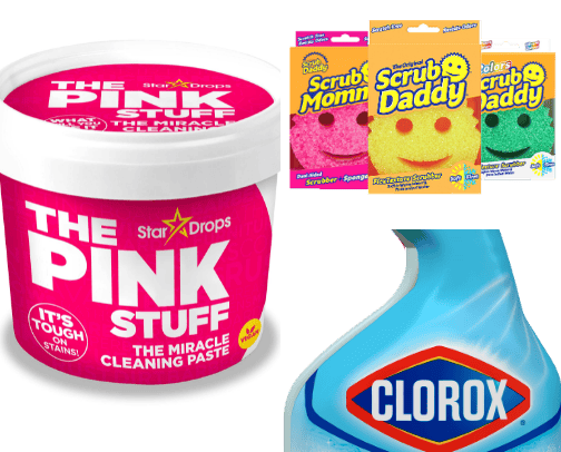 Cleaning products cover photo collage