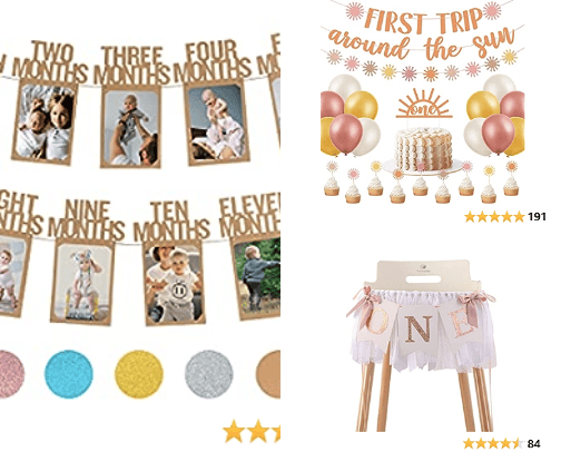 first birthday party decor/themes cover photo collage