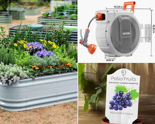 Everything I use to keep my plants and my backyard alive cover photo collage