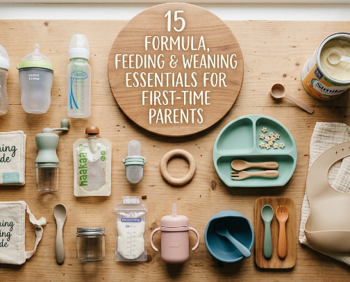 Formula, Feeding & Weaning Essentials for First-Time Parents cover photo collage