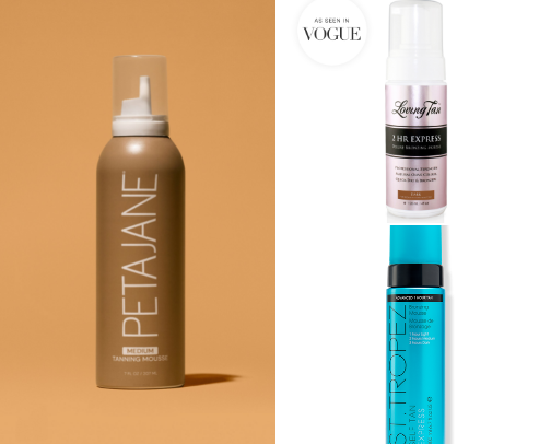 Tanning mousse cover photo collage
