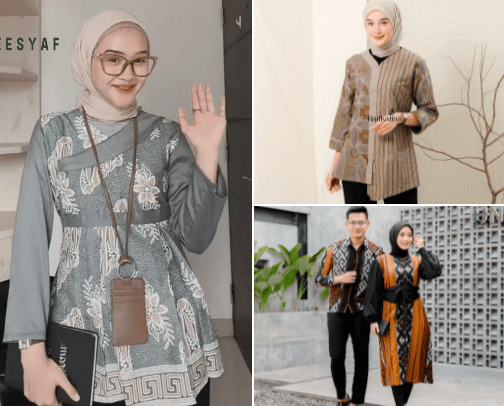 Modern and Elegant Batik Clothes cover photo collage